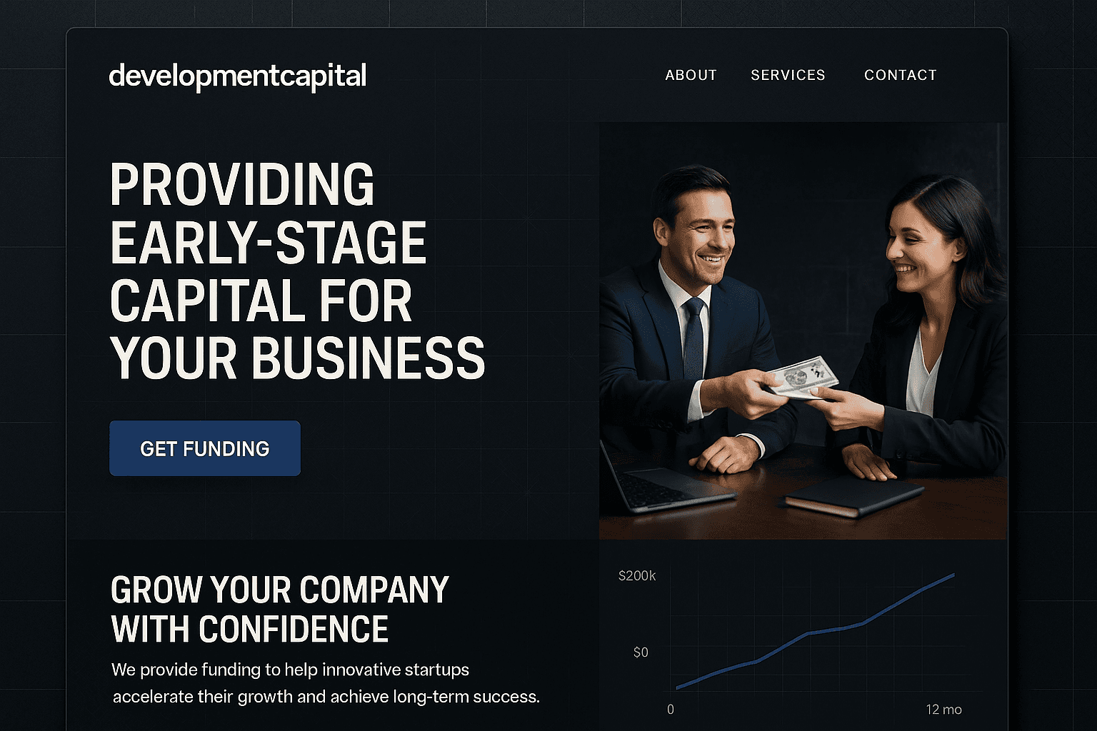 developmentcapital.com website mockup